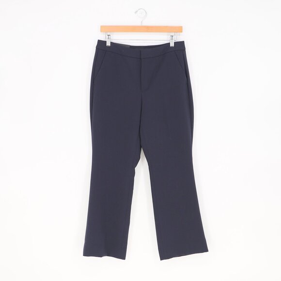 NWT BANANA REPUBLIC High-Rise Crop Flare Pant with Stretch Navy Size 6 - Picture 3 of 10